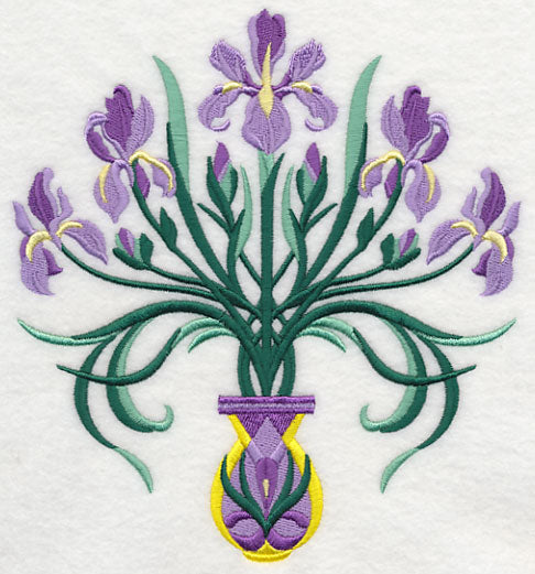 Art Deco Iris Bouquet