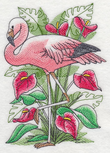 Tropical Flamingo Sketch