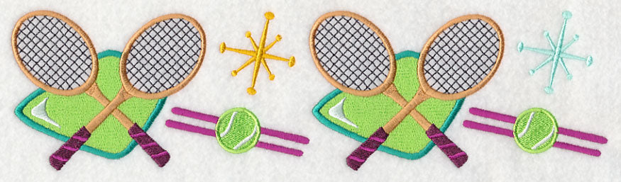 Retro Tennis Border