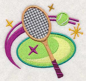 Retro Tennis Racket and Ball