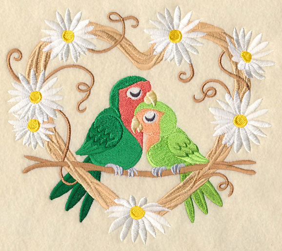 Rosy-Faced Lovebirds Love Nest