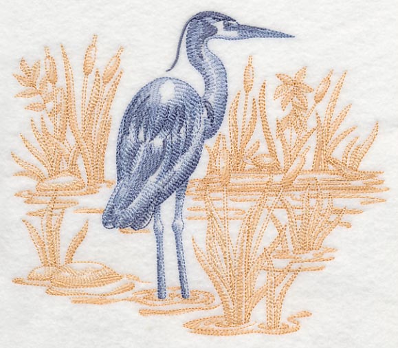 Great Blue Heron Scene (Toile)