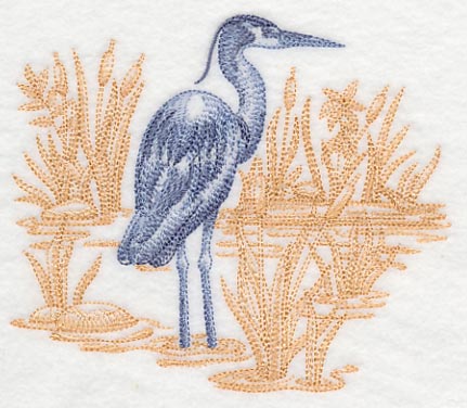 Great Blue Heron Scene (Toile)