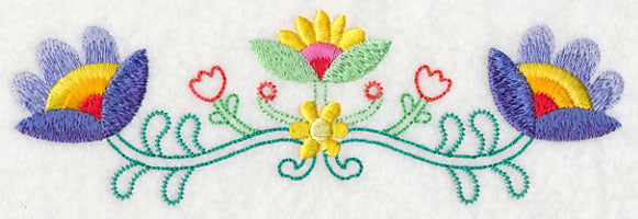Bohemian Flower Frenzy Border (Vintage)