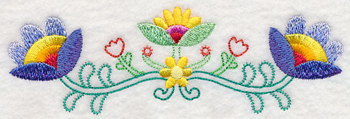 Bohemian Flower Frenzy Border (Vintage)