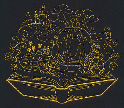 Golden Fairy Tale Carriage Scene