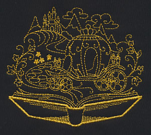 Golden Fairy Tale Carriage Scene