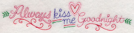 Always Kiss Me Goodnight Border (Vintage)