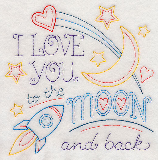 I Love You to the Moon and Back Square (Vintage)