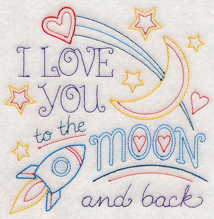 I Love You to the Moon and Back Square (Vintage)