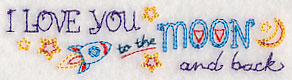 I Love You to the Moon and Back Border (Vintage)