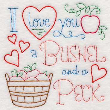 I Love You a Bushel and a Peck Square (Vintage)