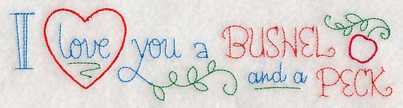 I Love You a Bushel and a Peck Border (Vintage)