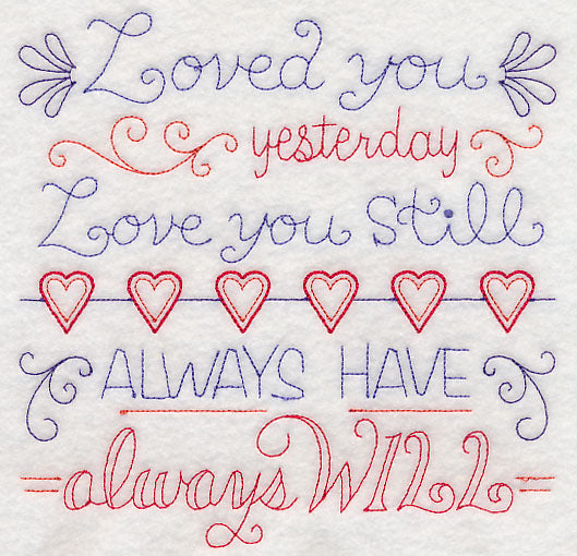 Loved You Yesterday, Love You Still Square (Vintage)