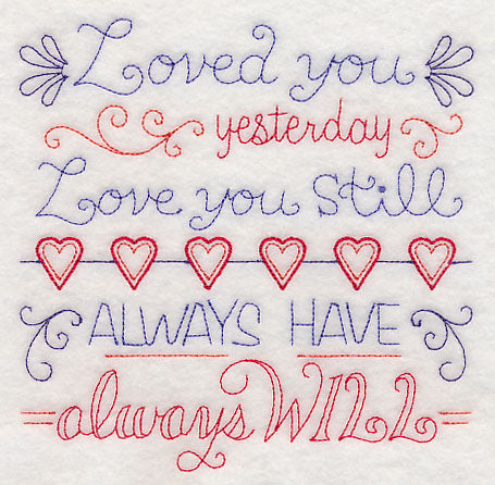 Loved You Yesterday, Love You Still Square (Vintage)