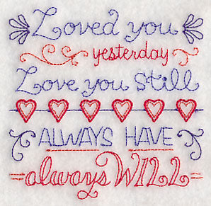 Loved You Yesterday, Love You Still Square (Vintage)