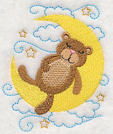 Sleepy Teddy Bear on Moon