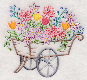 Flower Cart with Tulips