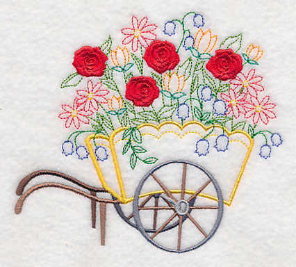Flower Cart with Roses