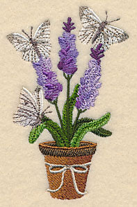 Lavender and Butterfly in Pot