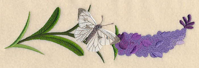 Lavender and Butterfly Horizontal Border