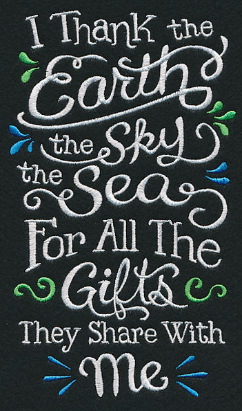I Thank the Earth, the Sky, the Sea