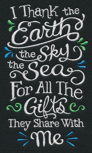 I Thank the Earth, the Sky, the Sea