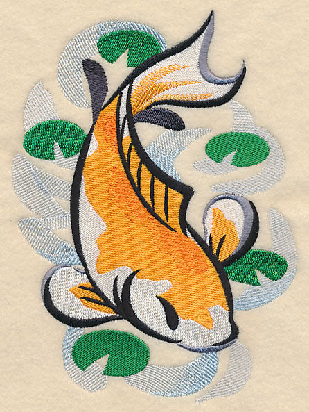 Koi Fish in Asian Watercolor
