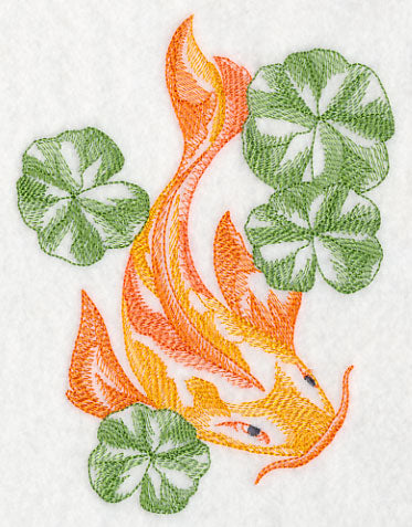 Koi with Lily Pads (Toile)