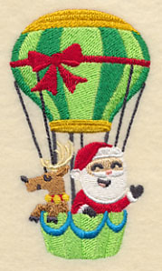 Santa on the Go Hot Air Balloon
