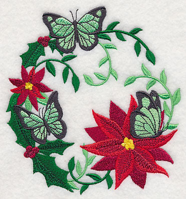 Christmas Butterfly Wreath