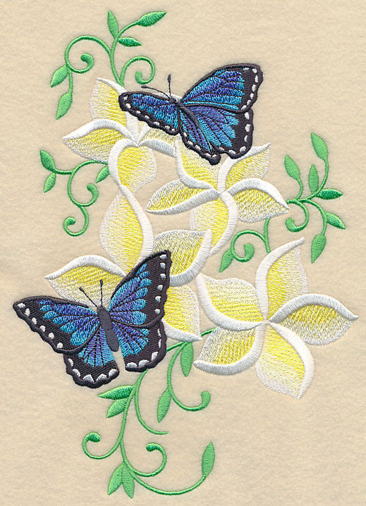 Frangipani and Butterflies