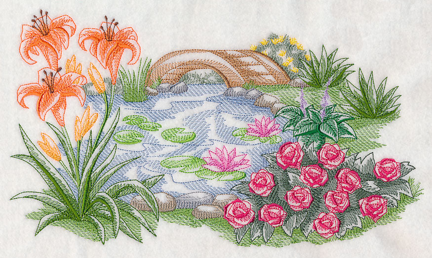 Garden Bridge Serenity (Toile)