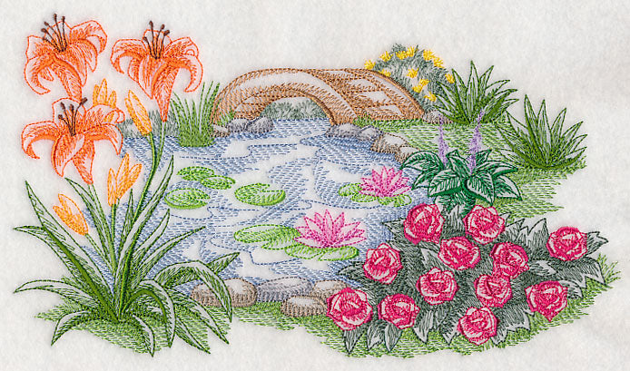 Garden Bridge Serenity (Toile)