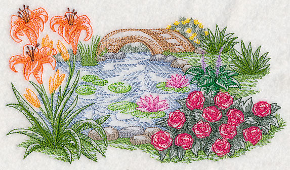 Garden Bridge Serenity (Toile)