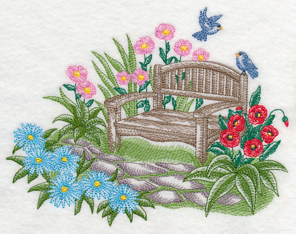 Garden Bench Serenity (Toile)