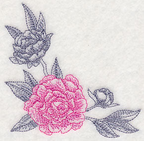 Peony Corner (Toile)