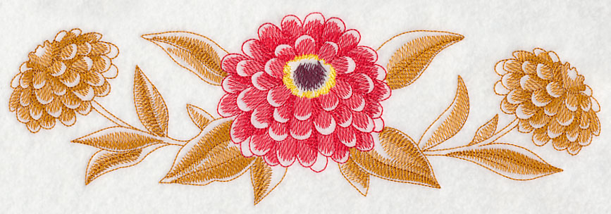 Zinnia Border (Toile)