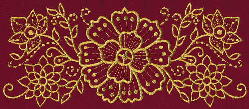 Mehndi Elegance (Goldwork)