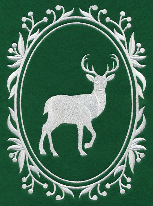 Wild Woodland Whitework Cameo - Deer