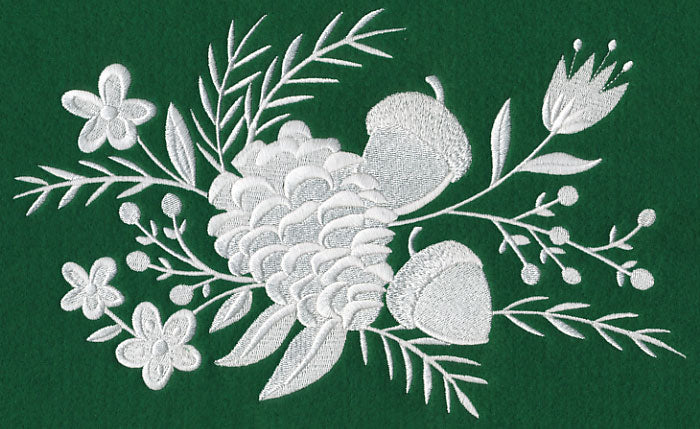 Whitework Pinecone Bouquet