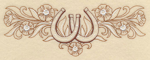 Horseshoe and Flowers
