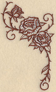 Longhorn Skull Flowers - Left