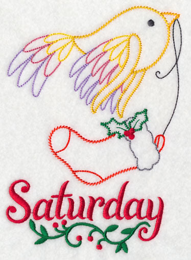 Christmas Bird with Stocking - Saturday (Vintage)