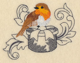European Robin and Gift