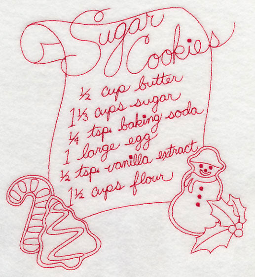Sugar Cookies (Redwork)