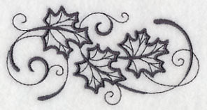 Inky Maple Leaves Border