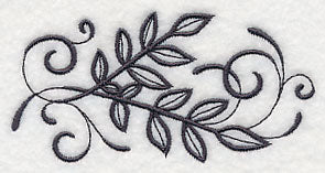 Inky Ash Leaves Border