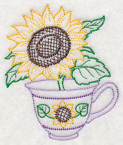 Autumn Sunflower Teacup (Vintage)