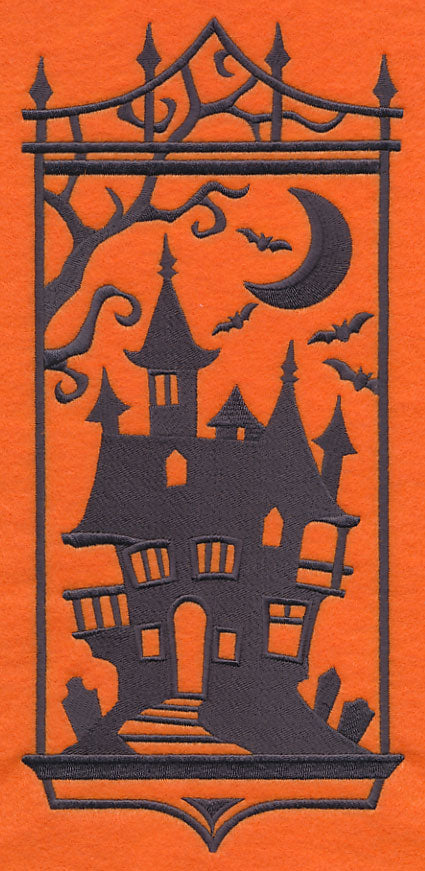 Haunted House Silhouette Panel
